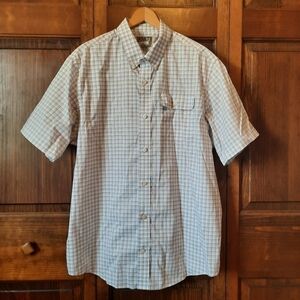 Duluth Trading Co COOLMAX Wrinklefighter short sleeve shirt relaxed fit 38919